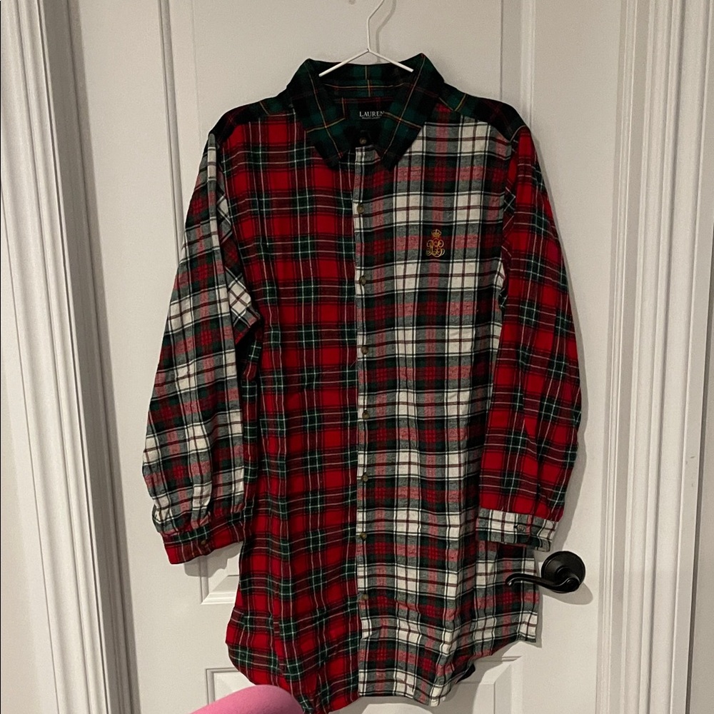 Lauren Ralph Lauren Red and Green Plaid Button Down Shirt
